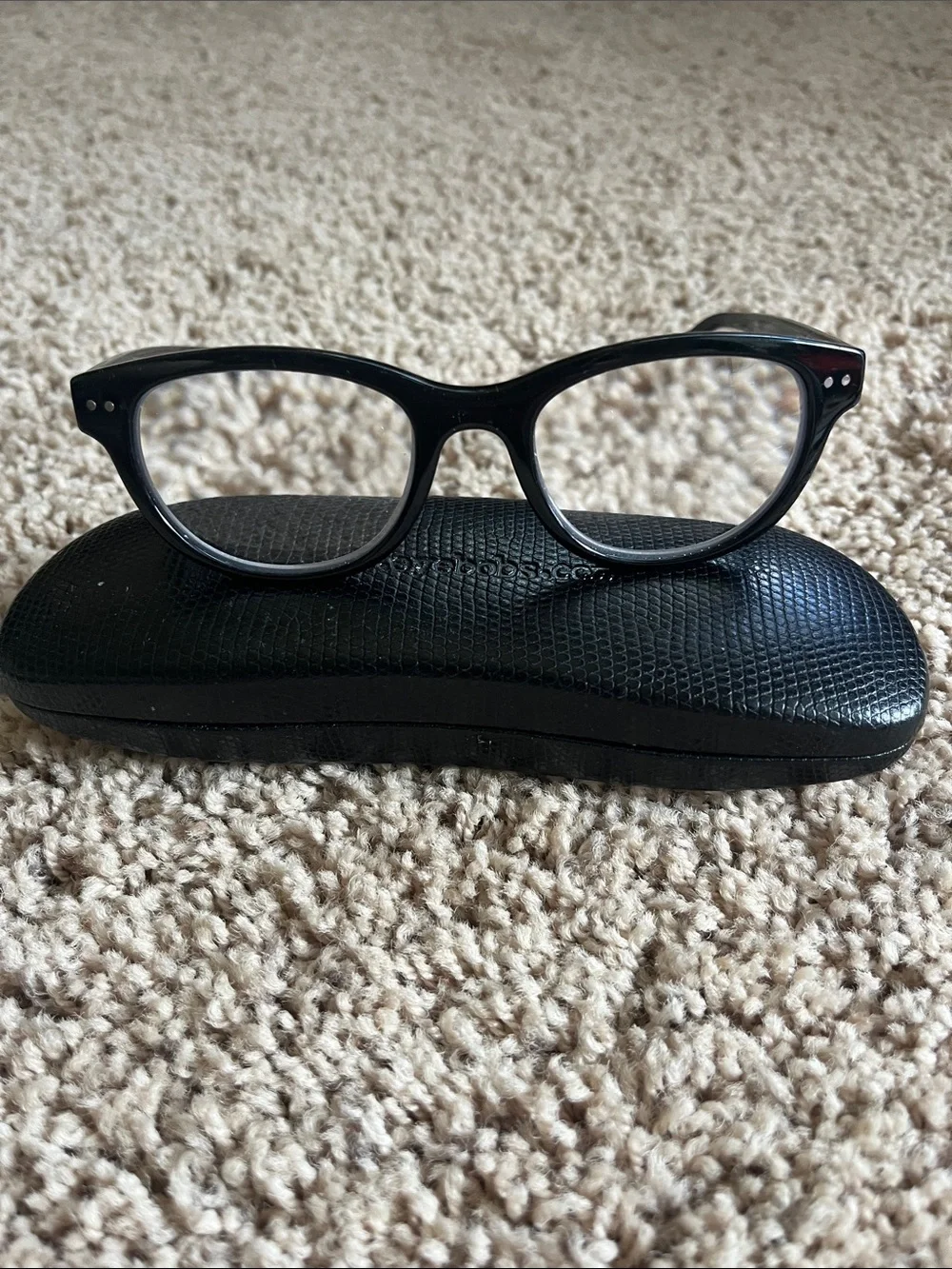 Eyebobs Classic Black Eye Glasses with Matching Black Case